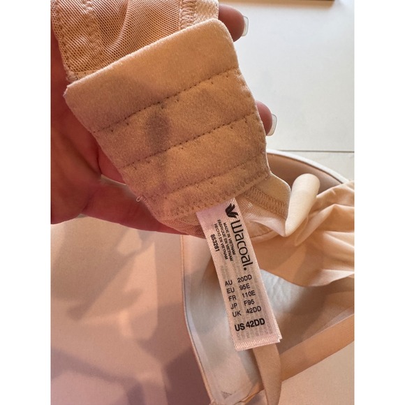 Wacoal Full Figure Underwire Bra Beige 42DD Smooth T-shirt Style Comfort - Picture 3 of 7